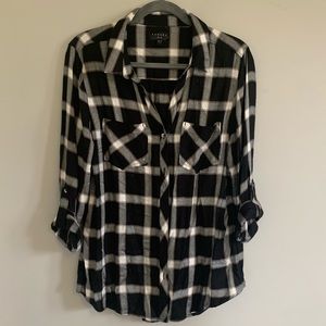 flannel button down